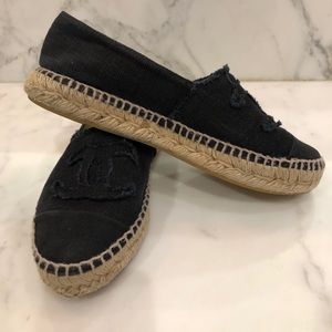CHANEL canvas espadrilles 38